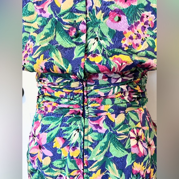 Maggy Boutique 80s Floral Knee Length Dress size 10 - Picture 8 of 14